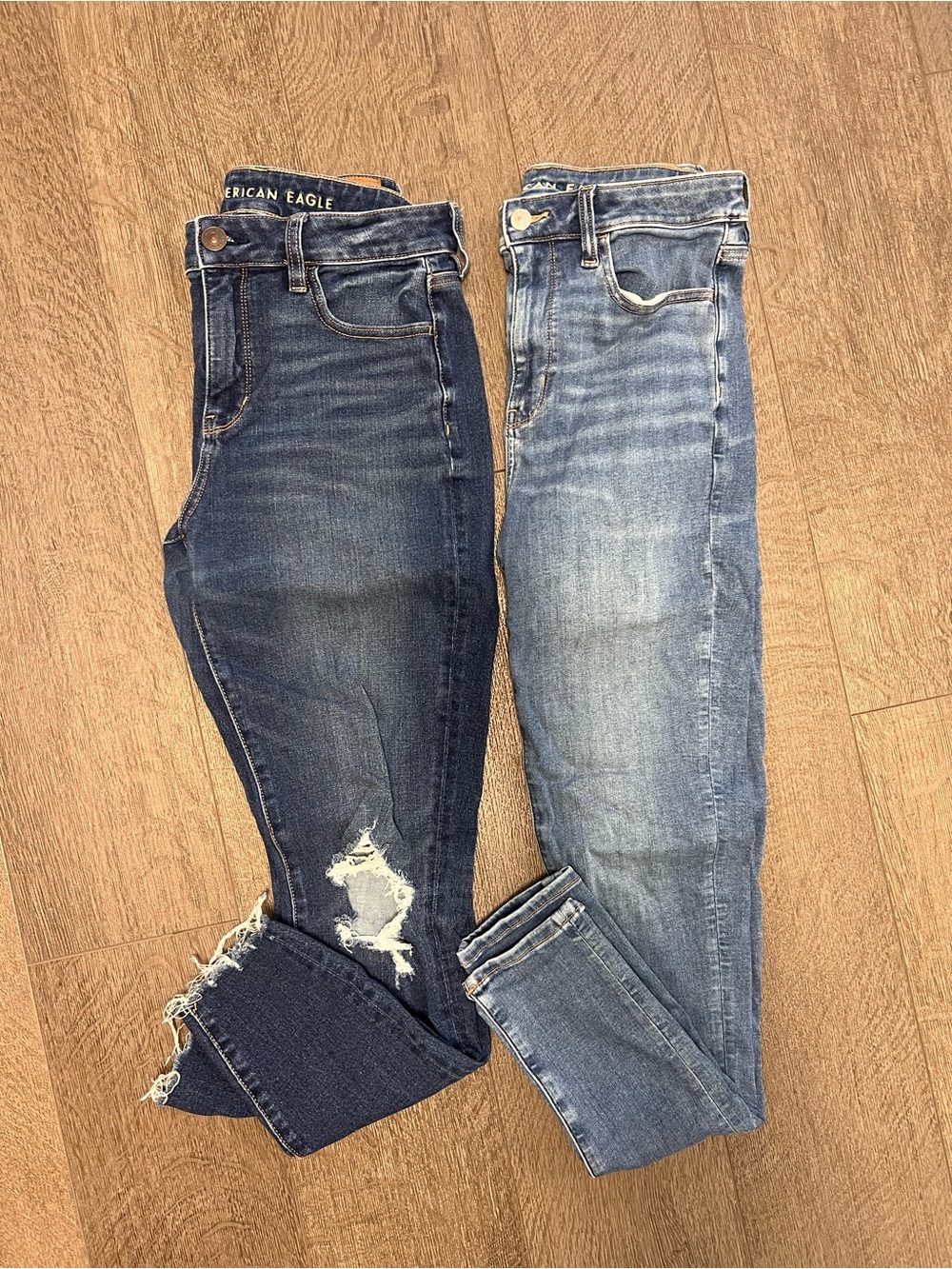 American Eagle Outfitters Dark Blue & Light Blue Skinny Jeans Duo